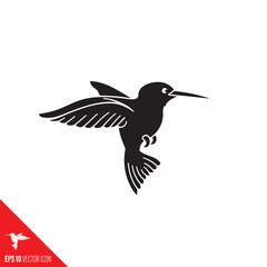 Hummingbird vector glyph icon