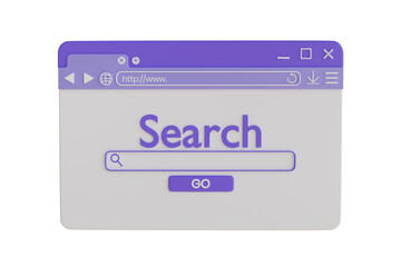 Browser Search 3d illustration