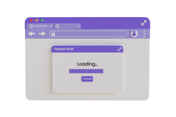 Website Loading 3d illustration