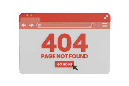 404 Error 3d illustration