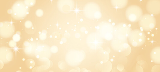 玉ボケが美しい背景。シャンパンゴールドの美しい背景。　
