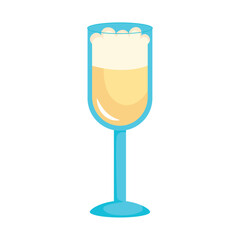 champagne cup with foam