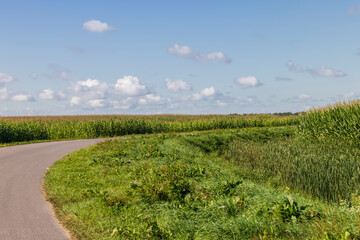 Paved highway in rural areas