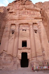 One of the tombs at the street of facades, royal tombs, Petra, Jordan