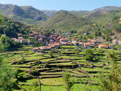 Sistelo Village in Arcos de Valdevez, Portugal. Rural tourism and relaxing with nature. Often considered one of the most beautiful villages in Portugal and has the nickname of Little Portuguese Tibet.