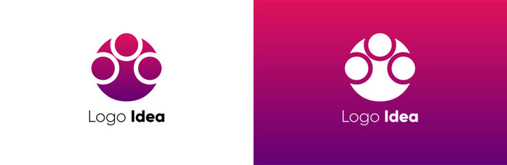 creative design modern logotype for your company. Vector geometric icon. Linear style logo.