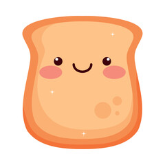 fresh bread toast kawaii