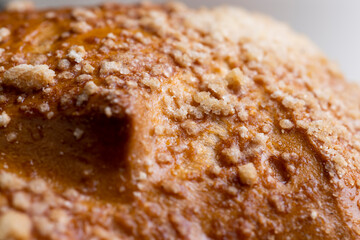 Wheat bun with sweet sprinkles on top