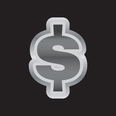 metallic money symbol