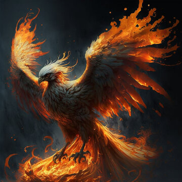 Phoenix flames AI generated image 