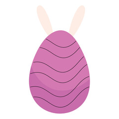 pink egg with rabbit ears
