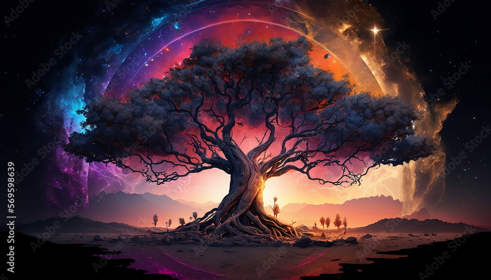 Wall mural the tree of the universe