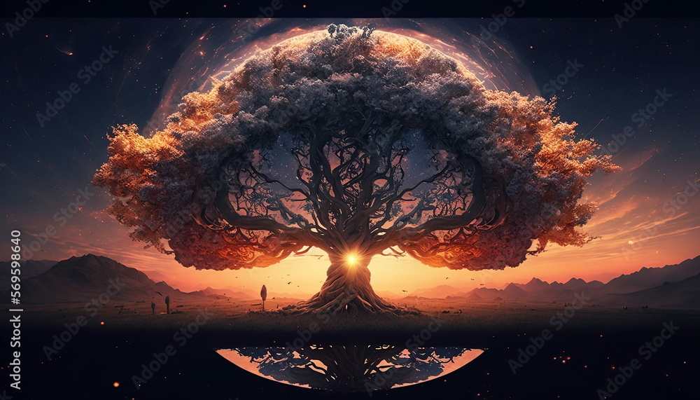 Wall mural the tree of the universe