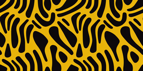 Animal skin seamless pattern. Abstract leopard spotted rosettes texture. Creative leopard yellow black print background. Trendy minimal design for fashion fabric, home decor, wrapping paper