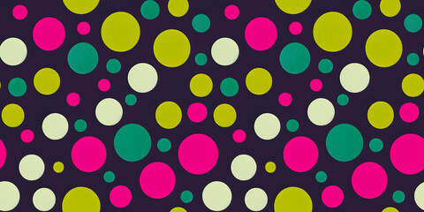 Geometric seamless pattern. Minimalism design, bright spots circles graphic elements, artistic tile print. Abstract pattern, artwork. For fashion fabric, poster, cover, presentation, wallpaper 