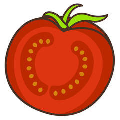 illustration of tomato slice
