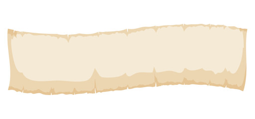 Ancient scroll template with wave movement over white background, Vector illustration