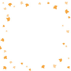 Template decorated with yellow petals over white background, Vector illustration