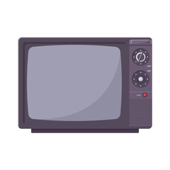 Retro TV Flat Illustration. Clean Icon Design Element on Isolated White Background