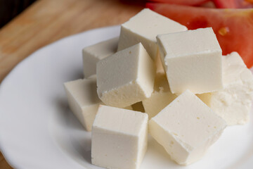 White cream cheese is used in salads