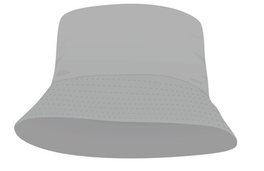 Grey fisherman hat. vector illustration