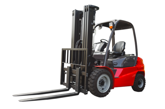 Powerful electric forklift - Powered by Adobe