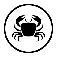 One color vector icon: crustaceans