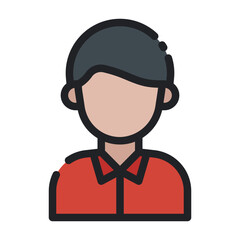 Employe school education line icon