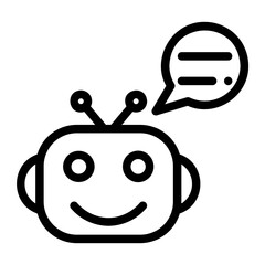 chatbot line icon