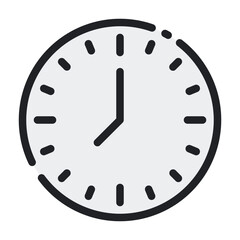Time school education line icon