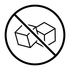 Sugar-free one color vector icon