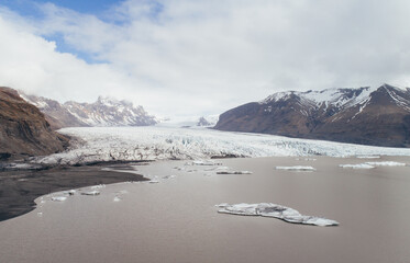Fototapeta premium Iceland glaciers aerial view