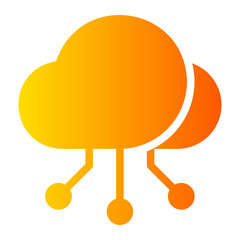 cloud computing gradient icon