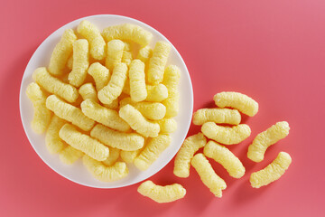 Crispy corn puffs - obrazy, fototapety, plakaty