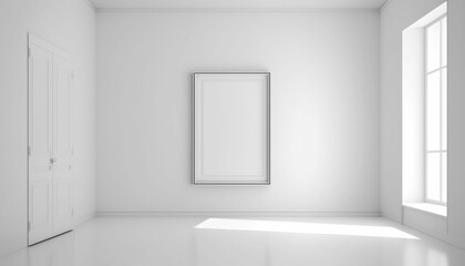 Obraz na płótnie Canvas White Room Interior - Simple, Elegant, Minimal - Generative AI