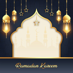 Islamic social media Ramadan Kareem background.