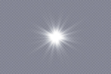 Star glow light effect. Bright particles, light shine. Stars.