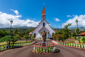 Papeete Catholic Cathedral, Tahiti, Society Islands, French Polynesia, South Pacific, Pacific