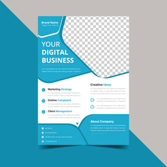 Flier Template. Creative Shape Can Be 
Adapt To Brochure, Vector Template, Annual Report,
Magazine, Business Presentation, Poster, Minimal Brochure Layout, Flyer, Banner.


