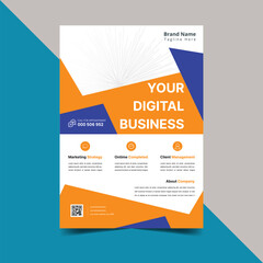 Flier Template. Creative Shape Can Be 
Adapt To Brochure, Vector Template, Annual Report,
Magazine, Business Presentation, Poster, Minimal Brochure Layout, Flyer, Banner.


