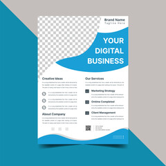 Flier Template. Creative Shape Can Be 
Adapt To Brochure, Vector Template, Annual Report,
Magazine, Business Presentation, Poster, Minimal Brochure Layout, Flyer, Banner.


