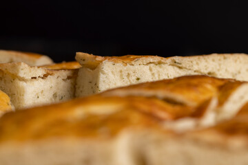 oriental flatbread made of wheat flour with water and spices