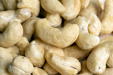 fresh cashew nuts on the table