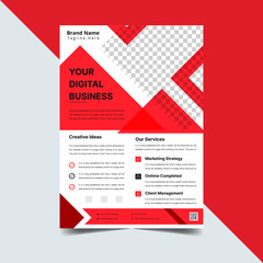 Flyer Real Estate. Creative Shape Can Be 
Adapt To Brochure, Vector Template, Annual Report,
Magazine, Business Presentation, Poster, Minimal Brochure Layout, Flyer, Banner.

