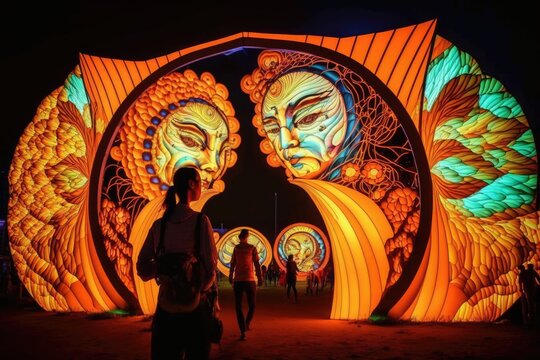 The images of Bright Lights Zhonghe Festival generative ai