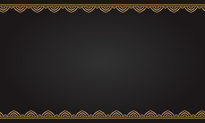 Decorative frame Elegant for design in Islamic style, place for text. golden border and red background.
