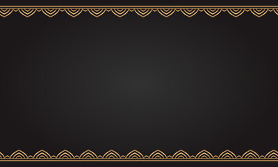 Decorative frame Elegant for design in Islamic style, place for text. golden border and red background.
