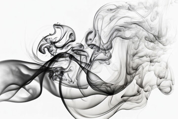 white smoke on black background