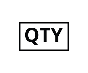 Isolated Quantity symbol. 