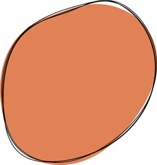 Hand drawn colored round blob clip art